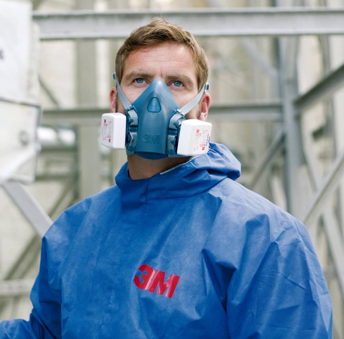 3M™ Gasmaske / Halbmaske 7503, Größe L, Bajonett-Klick Filteranschluss