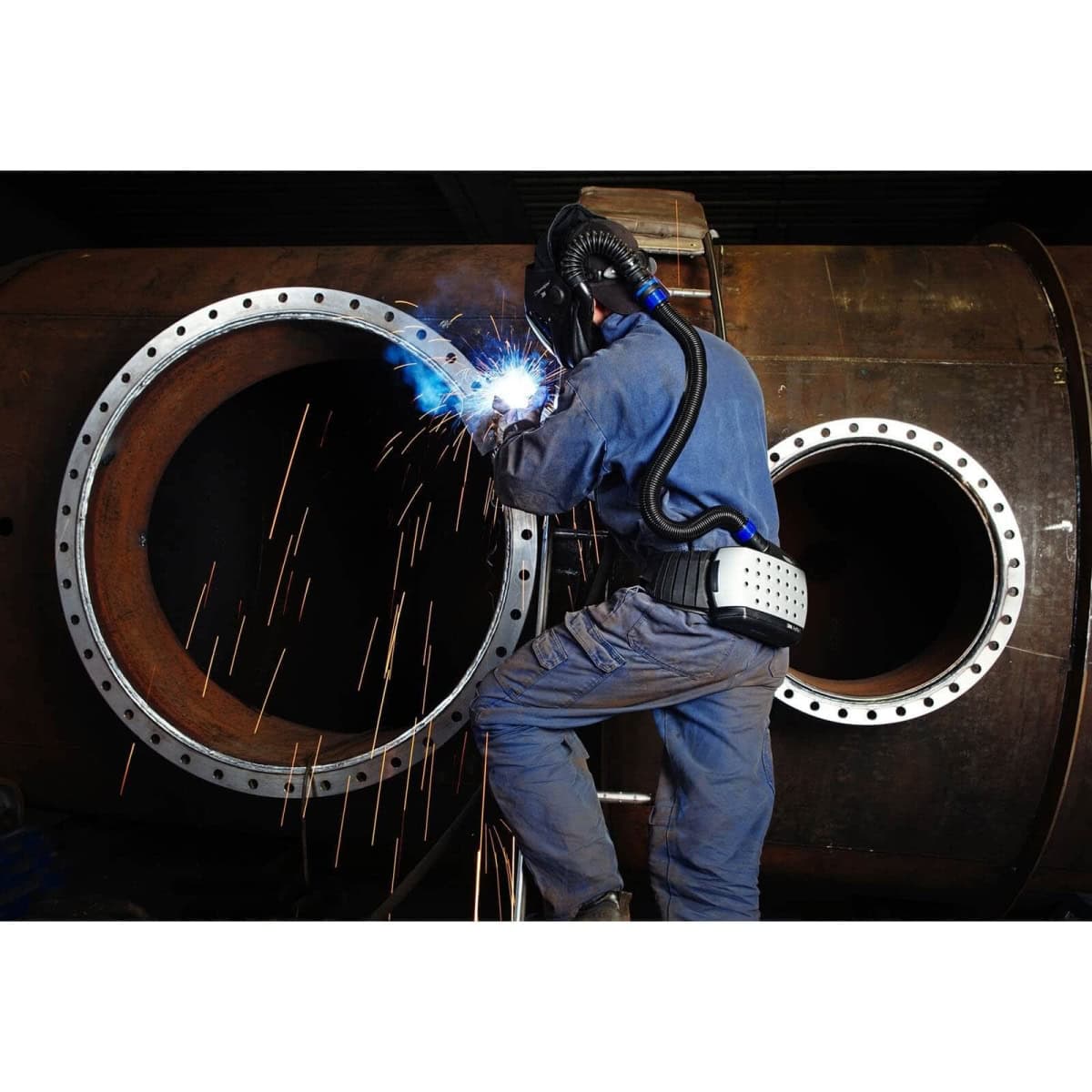 3M™ Speedglas™ 9100 Air mit 9100XXi Schweißfilter und Adflo™ Gebläseatemschutz, TH2, H567726, inkl. QRS-Luftschlauch und Tasche, Schweißmaske mit Kopfband; Teile: [H567700 + H500026]