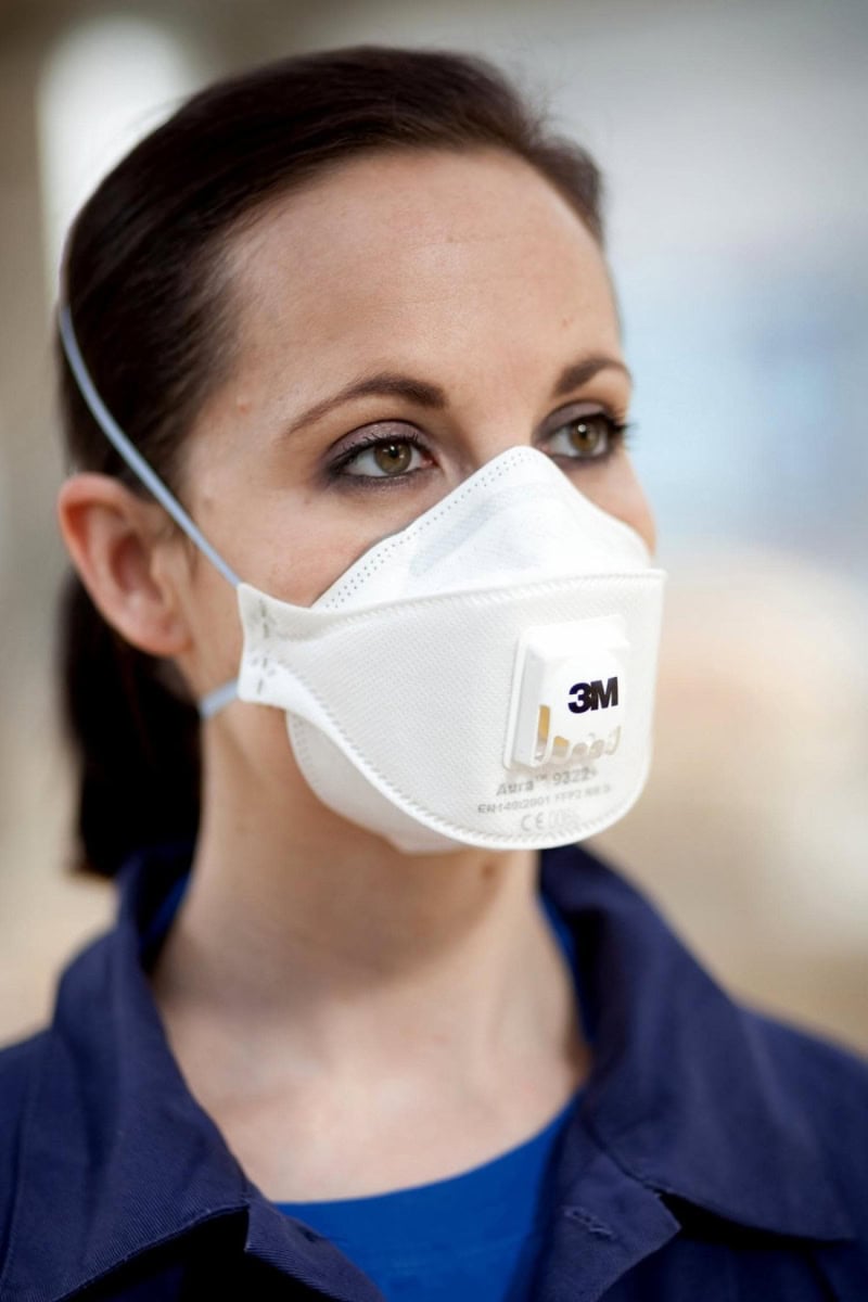 3M™ Aura™ Atemschutzmaske 9322+ FFP2 NR D mit Cool-Flow Ausatemventil, Industrievariante, Hygienisch einzelverpackt
