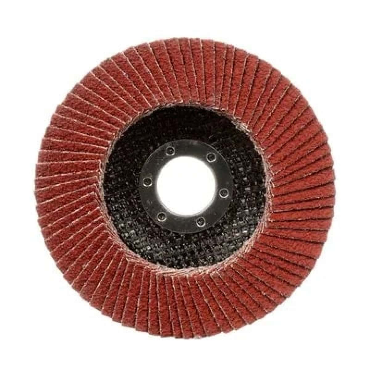 3M™ Cubitron™ II 967A 65072, Ø 180 mm x ø 22 mm, 40+, 8500 U./Min, Typ 27 Flach, Fächerschleifscheibe mit Präzisions-Keramikkorn, Für Abtragsarbeiten