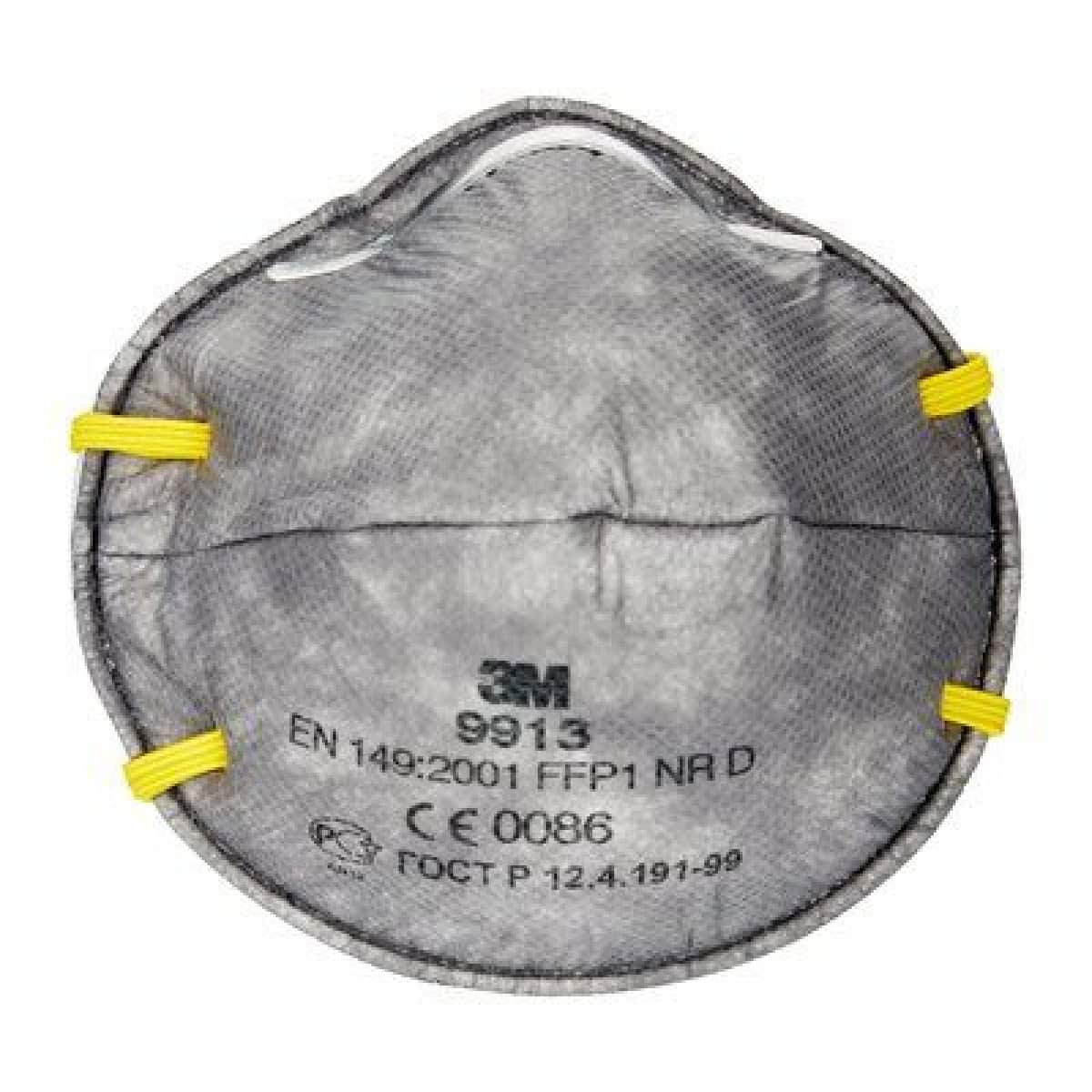 3M™ Geruchsschutzmaske 9913 FFP1 NR D, Spezialmaske gegen organische Gerüche unter Grenzwert, + Aktivkohle, Industrievariante