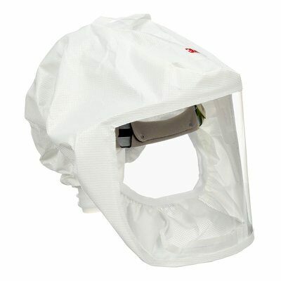 3M™ Versaflo™ S-133L, Größe L, Haube (PP), Visier (PETG), TH3, Weiß, Einweg Leichthaube