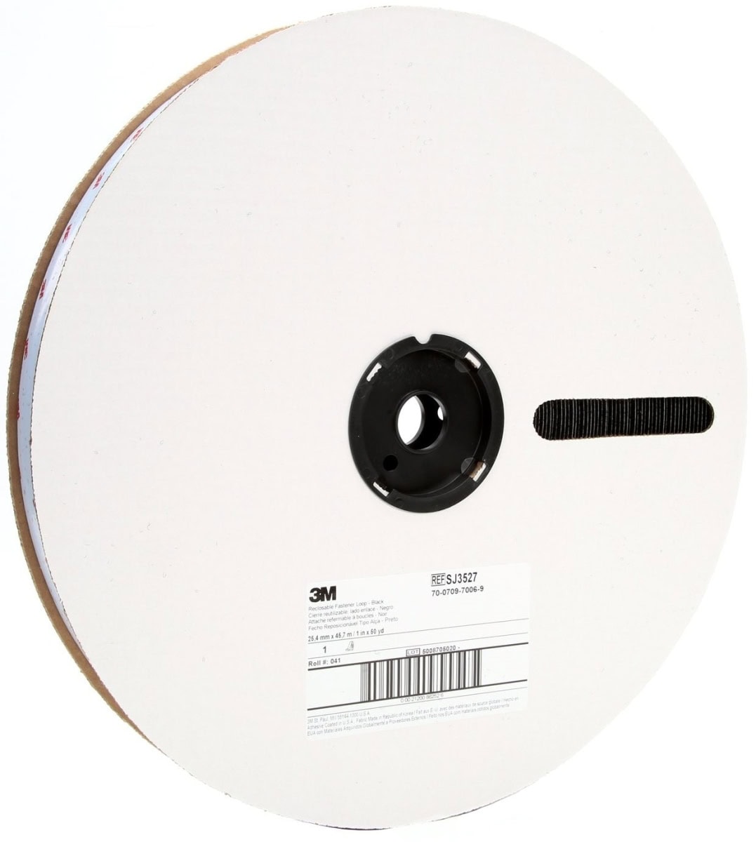 3M™ Scotchmate™ SJ3527, 25 mm x 45 m, 4,4 mm, Schwarz, Schlaufenband mit hoher Soforthaftung