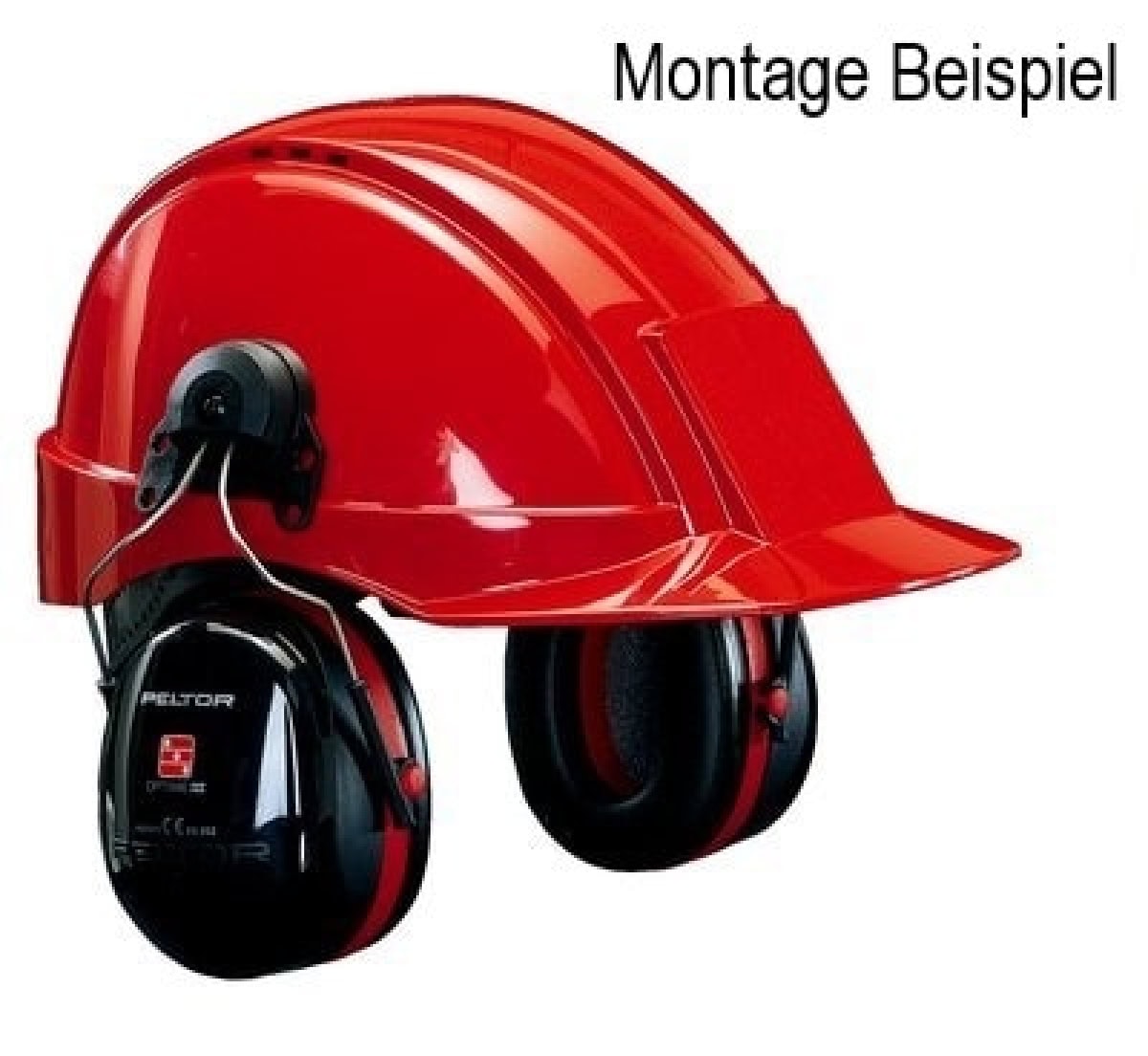 3M™ Peltor™ Optime™ III H540P3E, SNR = 34 dB, Rot/Schwarz, Helmgehörschutz für extrem laute Arbeitsumgebungen