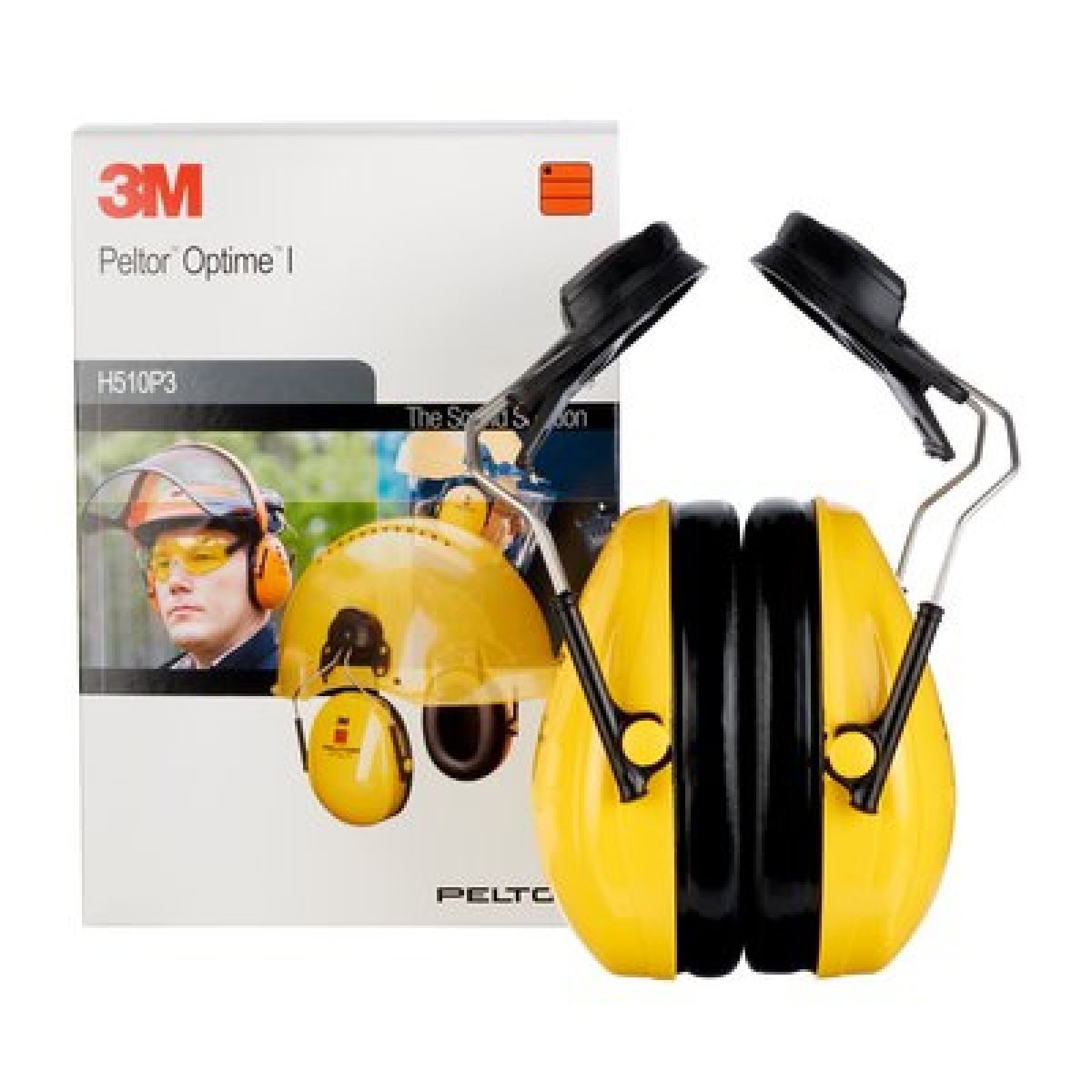 3M™ Peltor™ Optime™ I H510P3E, SNR = 26 dB, Gelb/Schwarz, Helmkapselgehörschutz für laute Arbeitsumgebungen