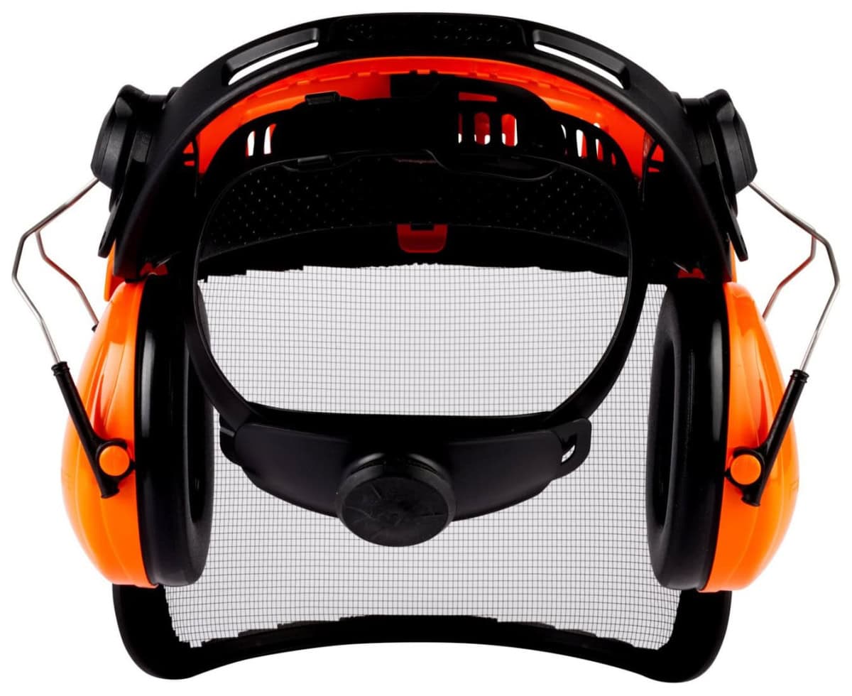 3M™ Peltor™ G5V5CH51, Orange, G500 Kopfschutzkombination für Forst mit H510P3E Kapseln & 5C-1 Edelstahl Visier