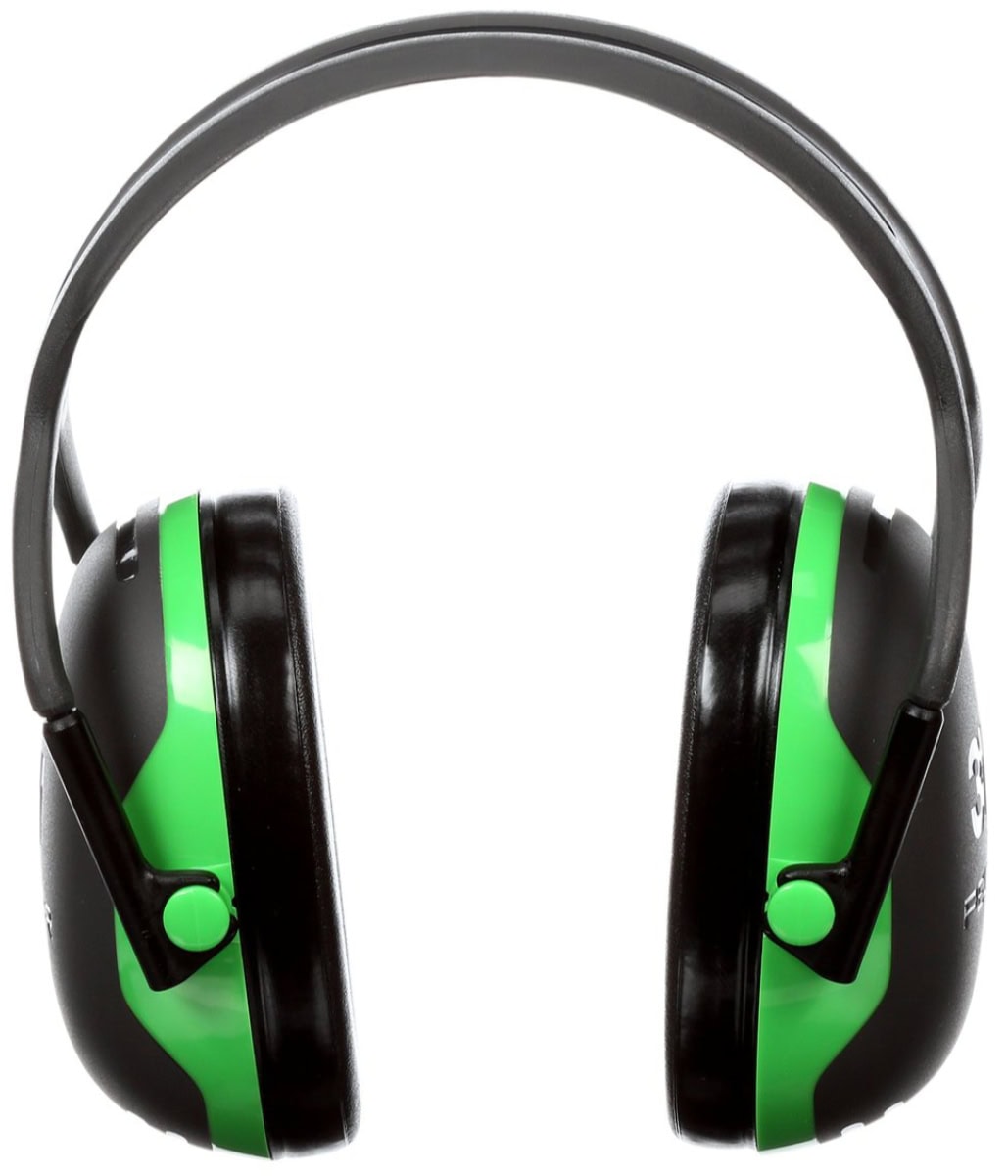 3M™ PELTOR™ X1A, SNR = 27 dB, Schwarz/Grün, Kapselgehörschutz für laute Arbeitsumgebungen