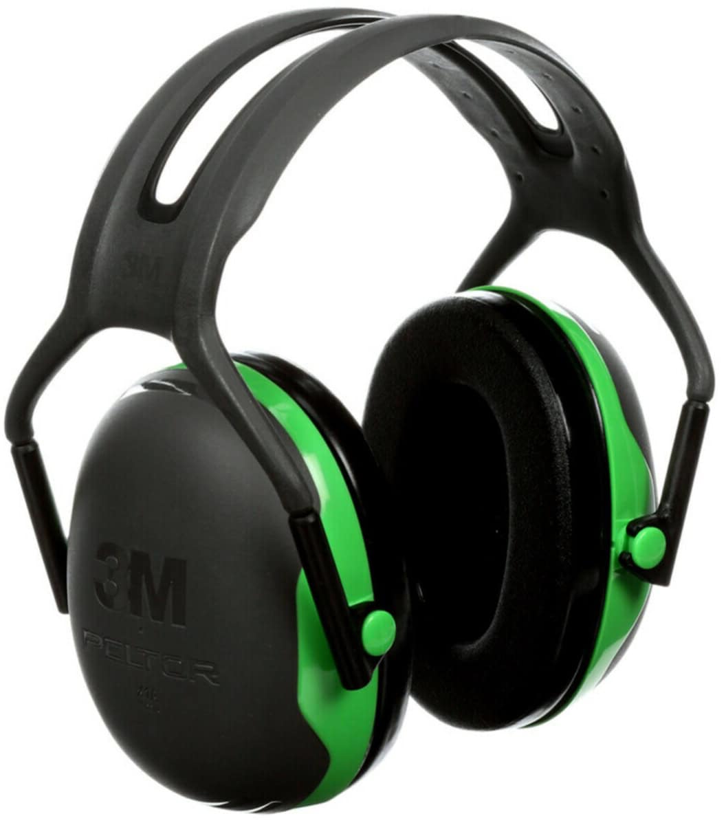 3M™ PELTOR™ X1A, SNR = 27 dB, Schwarz/Grün, Kapselgehörschutz für laute Arbeitsumgebungen
