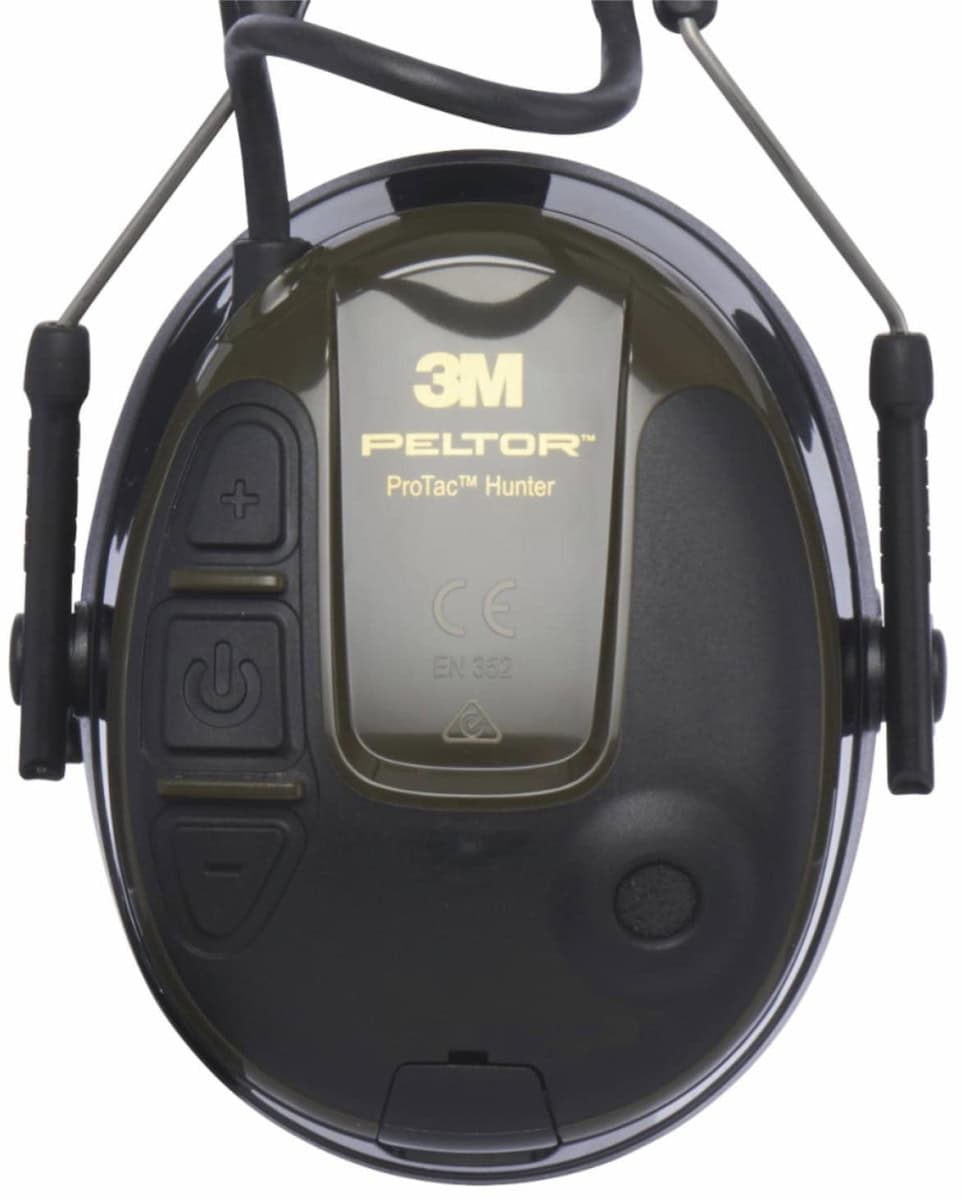 3M™ PELTOR™ ProTac™ Elektronischer Gehörschutz für Jäger MT13H222A, Kopfbügel, SNR = 26 dB / HML = 29/23/17 dB, Grün / Schwarz, Kopfhörer Funktion, Aktiver Kapselgehörschutz für den Einsatz auf der Jagd