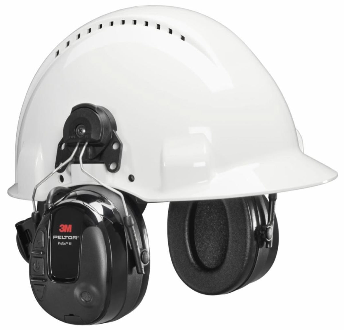 3M™ PELTOR™ ProTac™ III, SNR = 31 dB, Schwarz, Elektronischer Kapselgehörschutz mit Helmbefestigung