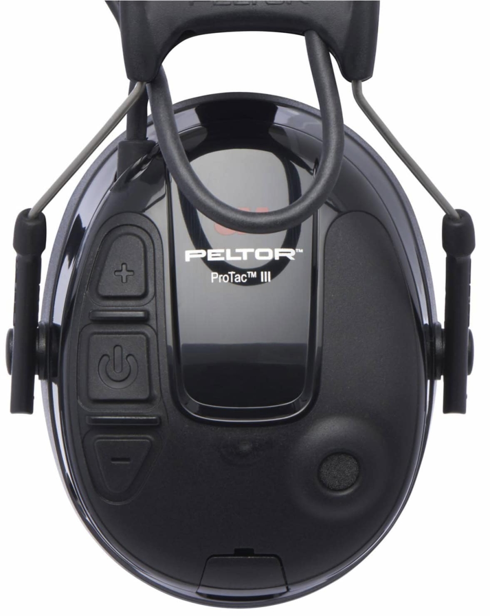 3M™ PELTOR™ ProTac™ III Slim MT13H220A, SNR = 26 dB, Schwarz, Elektronischer Kapselgehörschutz mit Kopfbügel