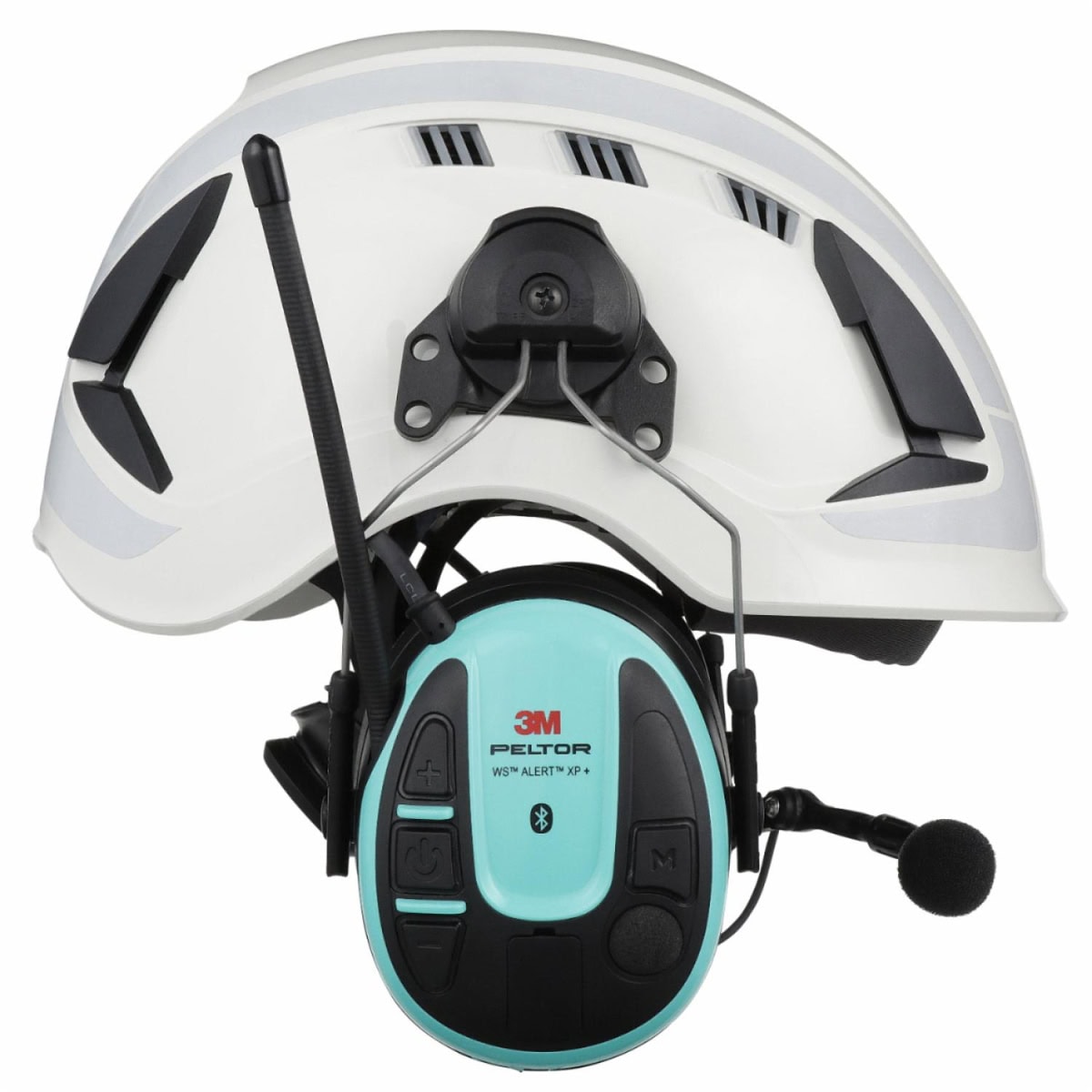 3M™ PELTOR™ WS™ ALERT™ Gehörschutz Radio Headset XP+ MRX21P3E2WS7, Helmbefestigung, SNR = 30,4 dB, Türkis / Schwarz, Elektronischer Kommunikations Kapselgehörschutz für den dauerhaften Einsatz