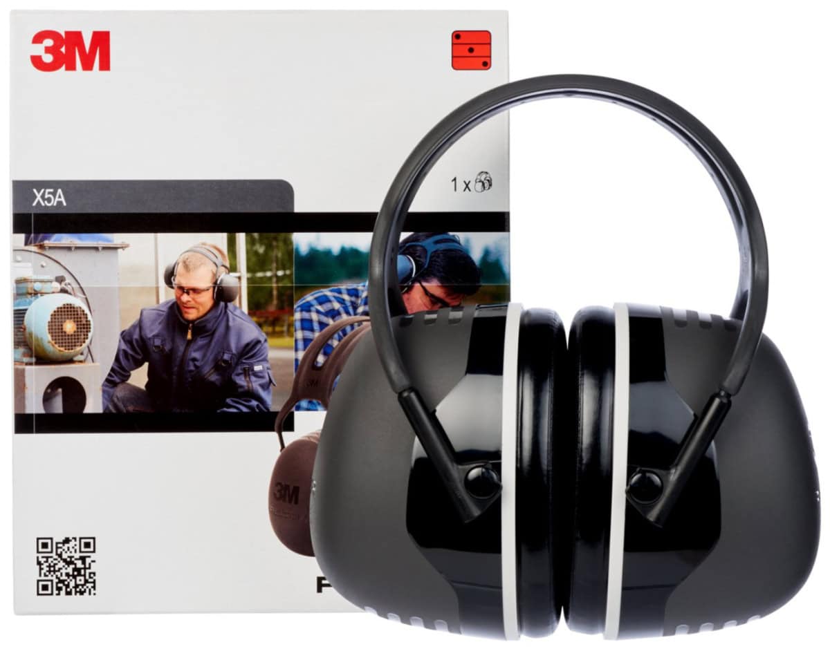 3M™ PELTOR™ X5A, SNR = 37 dB, Schwarz, Kapselgehörschutz für extrem laute Arbeitsumgebungen