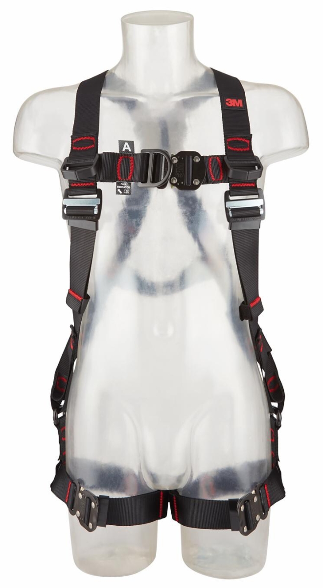 3M™ Protecta® Auffanggurt E200 1161642, Größe S, Schnellverschluss, Verbindungsringe an geraden Beinschlaufen, 1,62 Kg, Schwarz, Standard Auffanggurt im Westenstil