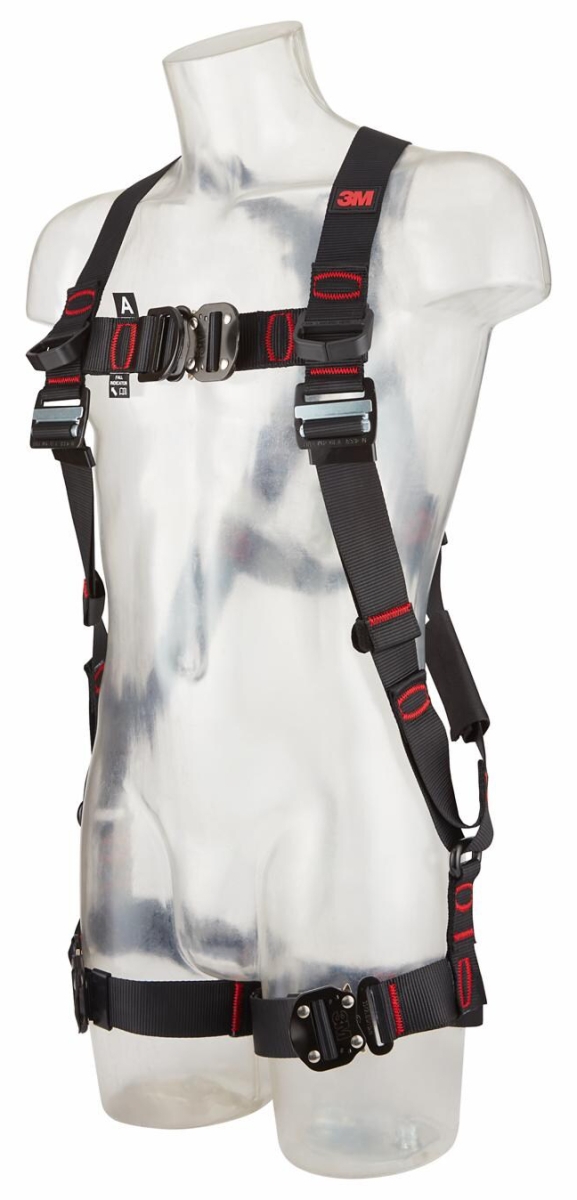 3M™ Protecta® Auffanggurt E200 1161643, Größe M/L, Schnellverschluss, Verbindungsringe an geraden Beinschlaufen, 1,62 Kg, Schwarz, Standard Auffanggurt im Westenstil