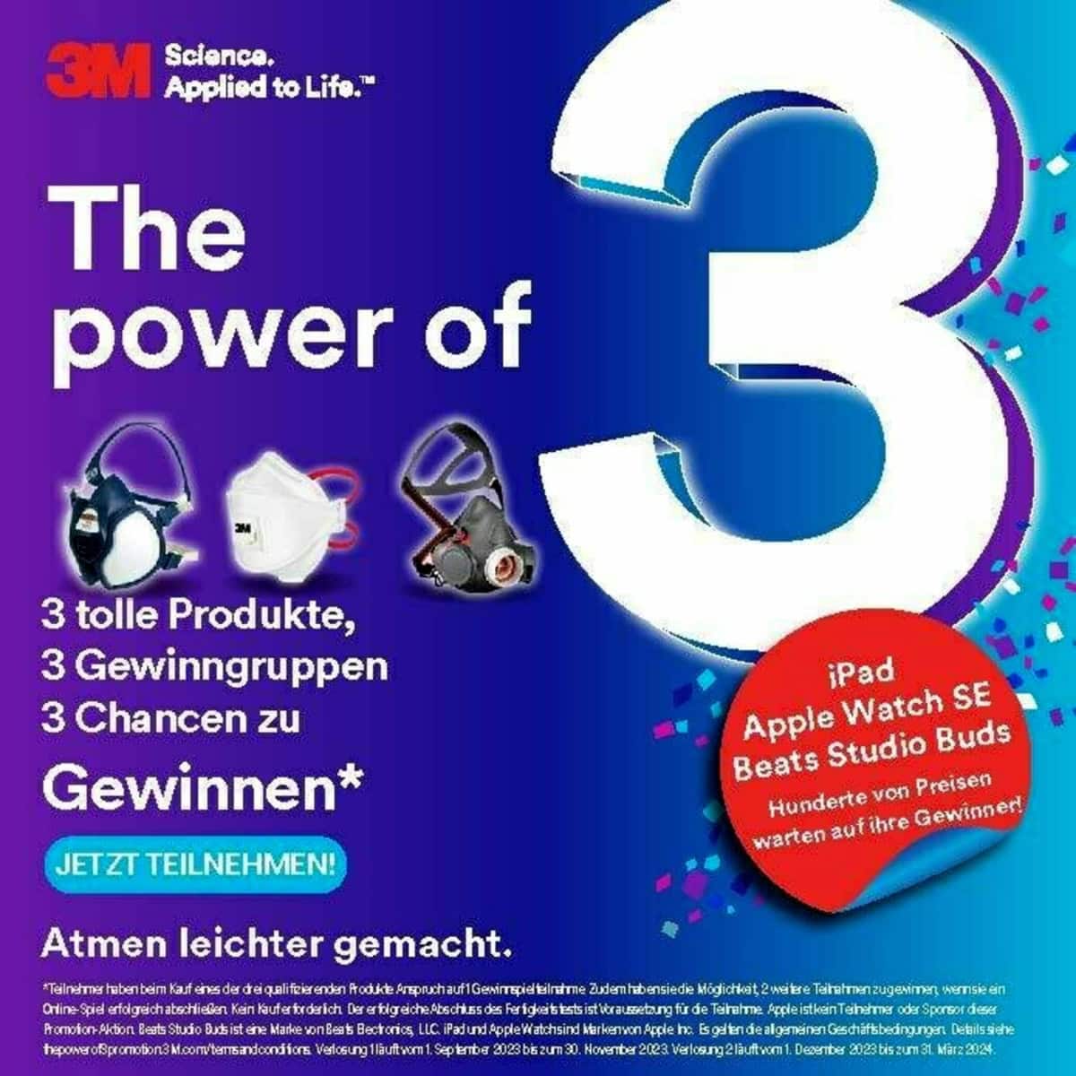 3M™ Aura™ Atemschutzmaske 9332+GEN3 FFP3 NR D mit Cool-Flow Ausatemventil, Industrievariante, Hygienisch einzelverpackt