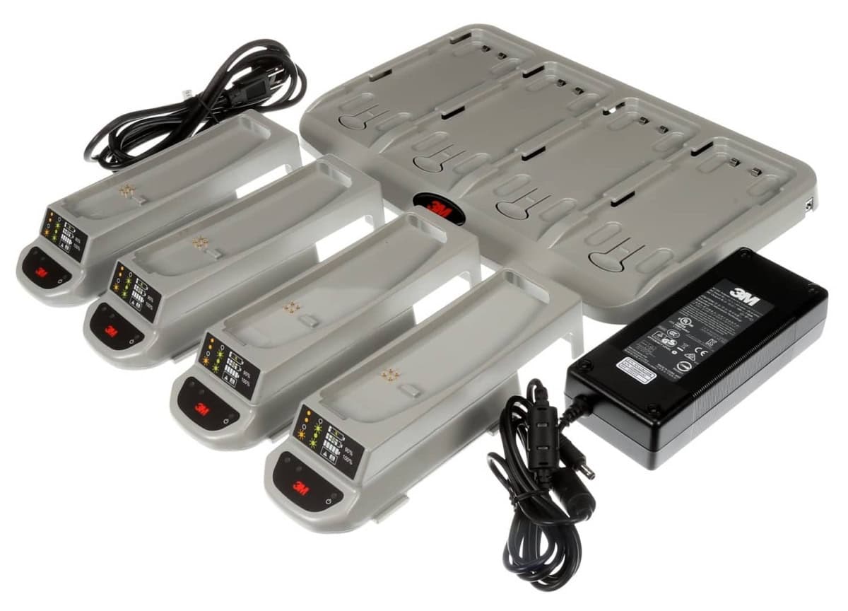 3M™ Versaflo™ TR-344, Batterieladegerät mit vier Stationen für TR-300+