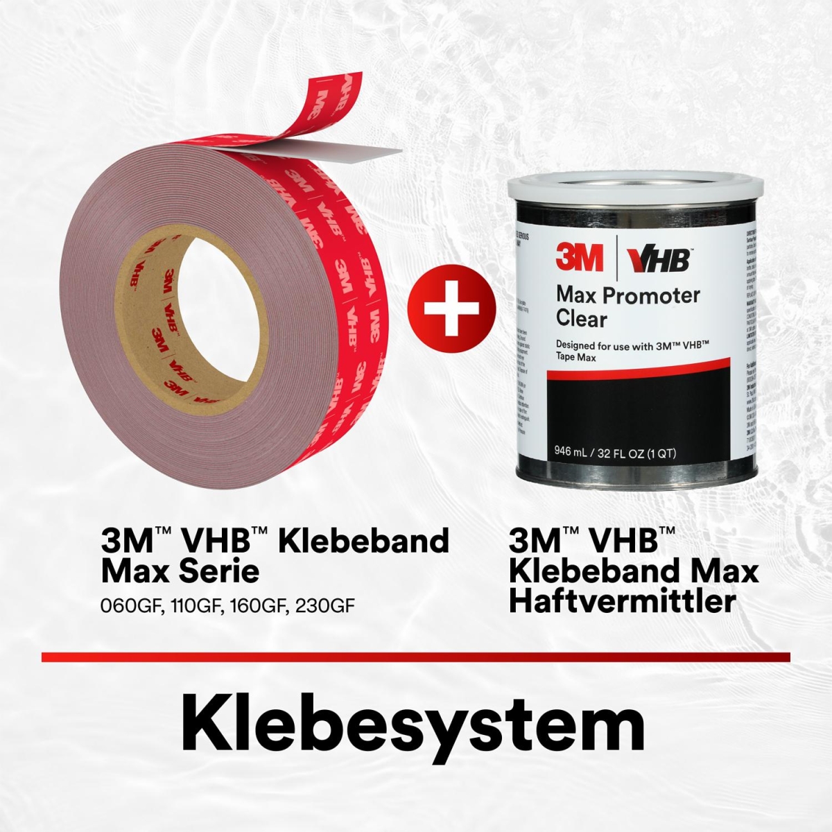3M™ VHB™ MAX Haftvermittler VHBMAX946, 946 ml, Transparent, Für VHB™ MAX Klebebänder zur Verbesserung der Klebeleistung