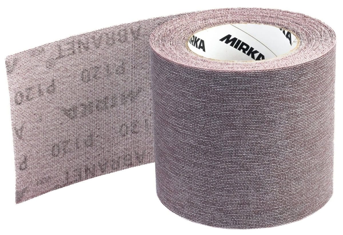 Mirka® Abranet 545BY001803R, 115 mm x 10 m, P80, Gitternetz, Kletthaftend, PA Gitternetz Schleifrollen mit Aluminiumkorn