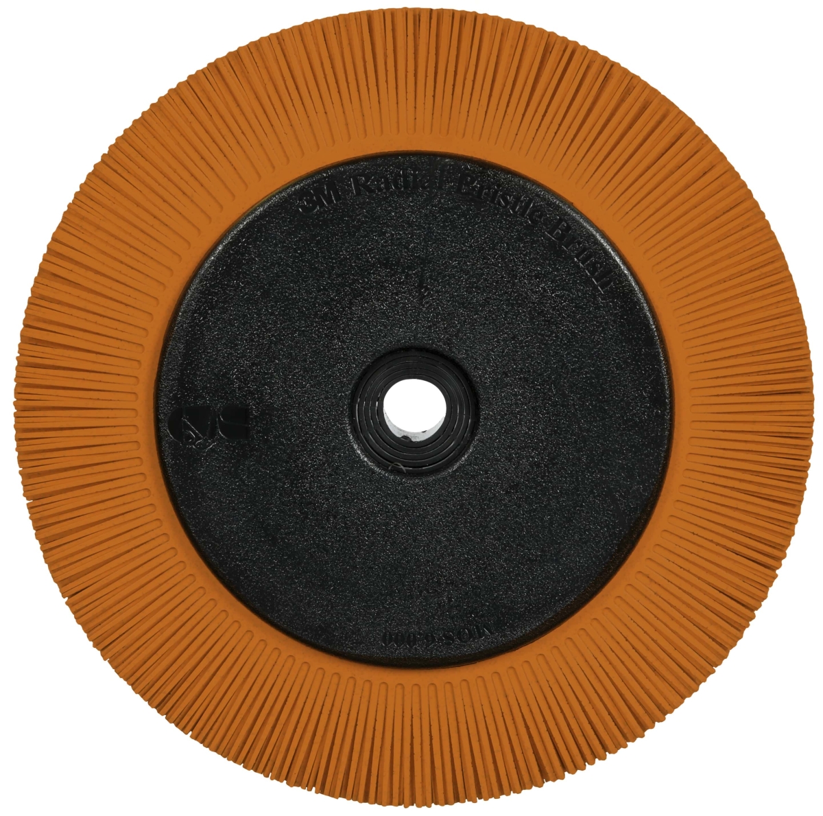 3M™ Scotch-Brite™ Präzisions Radialborstenbürste PN-RB 7100374837, Ø 200 mm x ø 32 mm, Breite: 25 mm, 80+, Typ S (Gerade Borsten), Mit Flansch, Orange, 6.000 U./Min., Für Reinigungs- und Entgratungsarbeiten