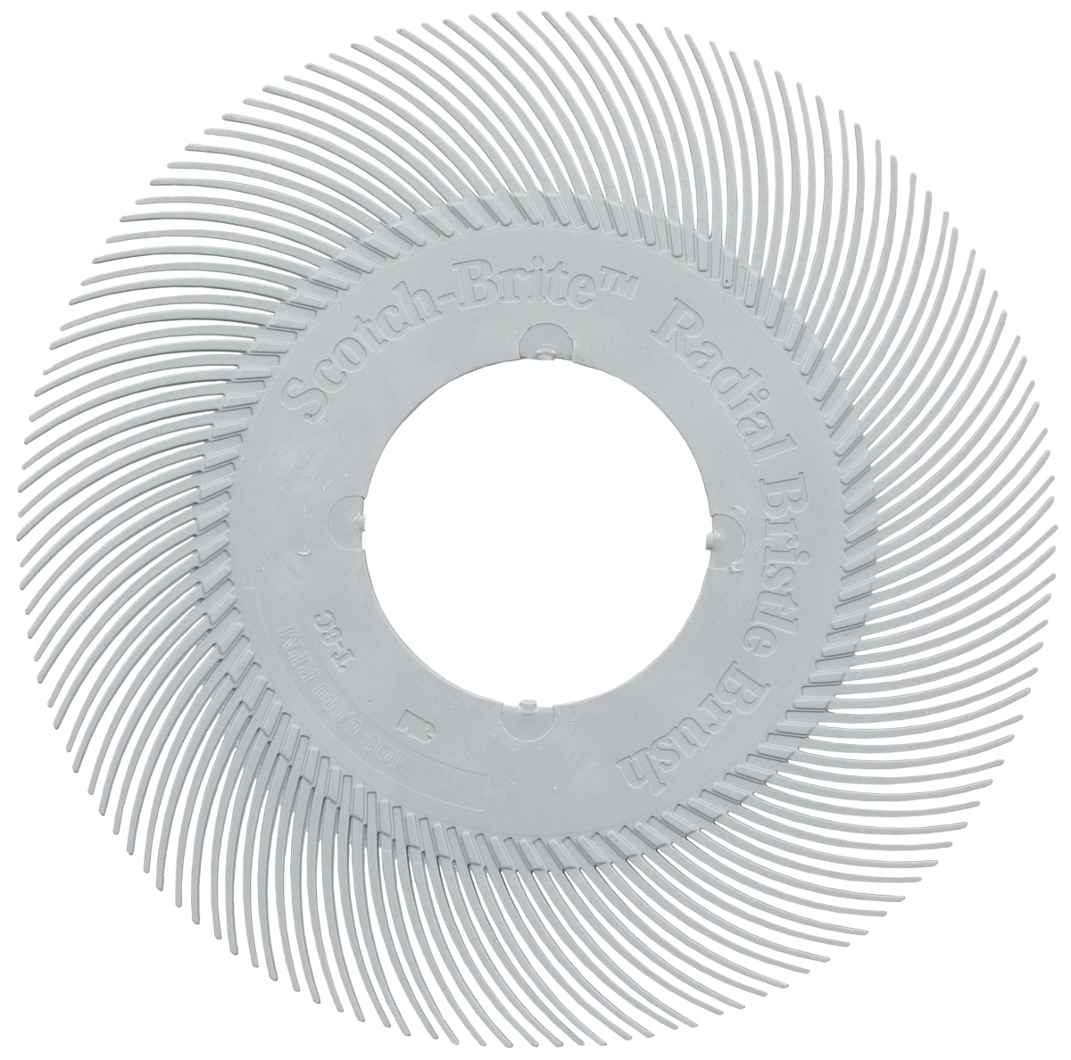3M™ Scotch-Brite™ Präzisions Radialborstenbürste Einzelsegmente PN-RB 7100374924, Ø 194 mm, 120+, Typ C (Gebogene Borsten), Ohne Adapter, Grau, 6.000 U./Min., Für Reinigungs- und Entgratungsarbeiten