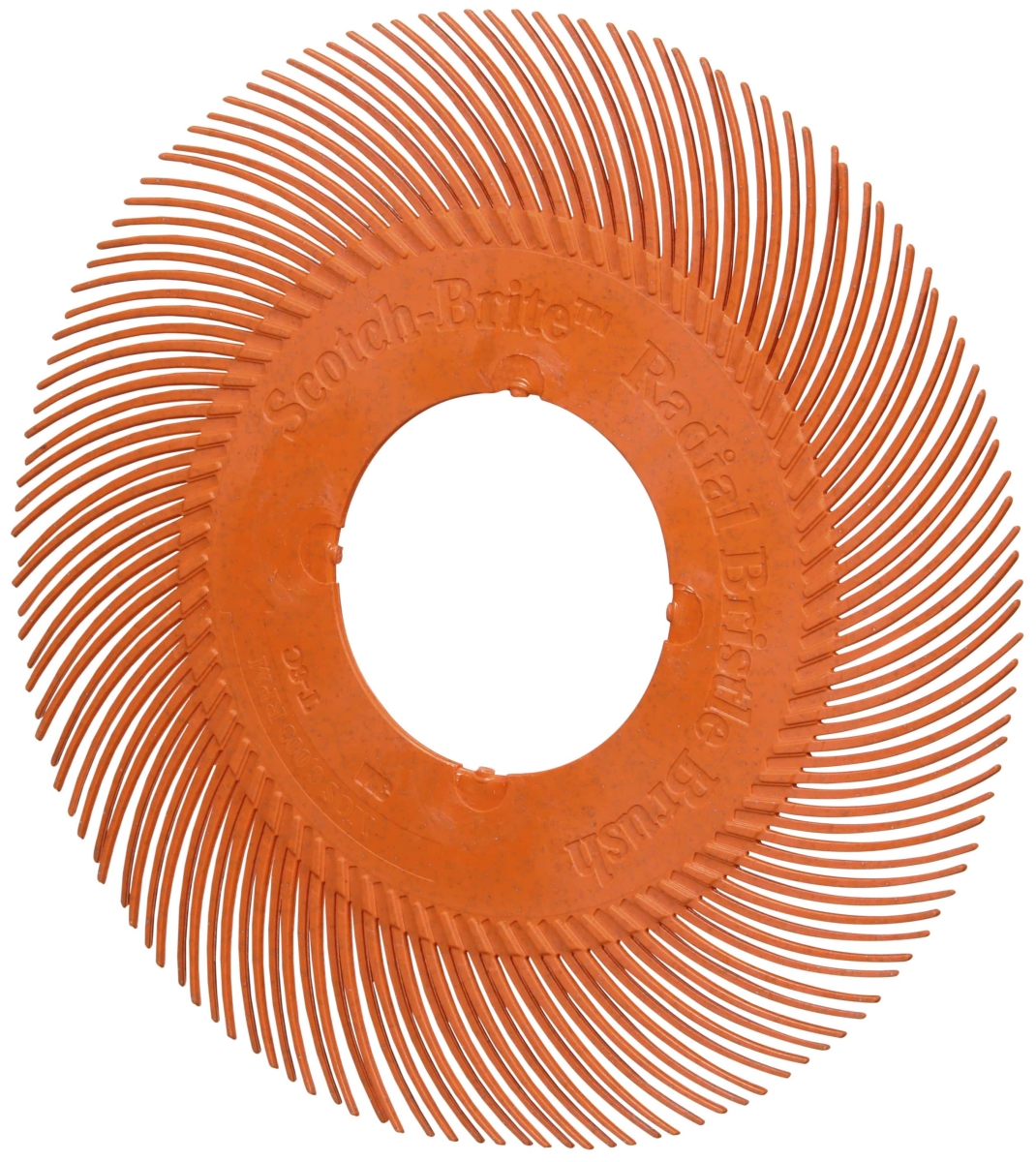 3M™ Scotch-Brite™ Präzisions Radialborstenbürste Einzelsegmente PN-RB 7100374926, Ø 194 mm, 80+, Typ C (Gebogene Borsten), Ohne Adapter, Orange, 6.000 U./Min., Für Reinigungs- und Entgratungsarbeiten