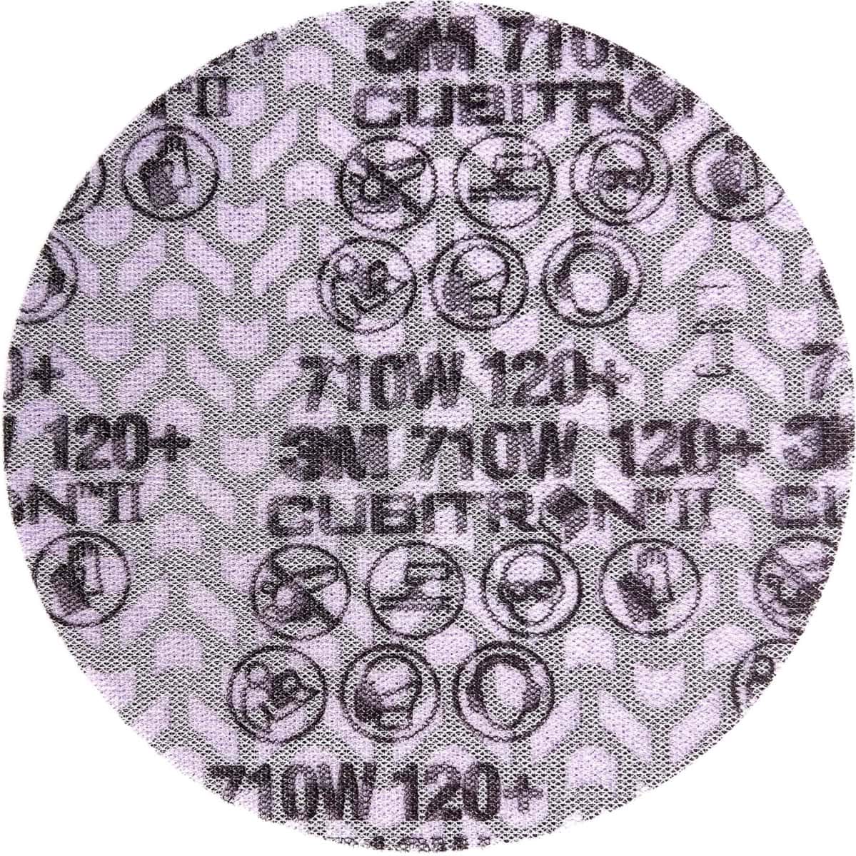 3M™ Xtract™ Cubitron™ II 710W 39398, Ø 125 mm, P120+, 12.000 U/Min., Gitternetz, Kletthaftend, Premium Schleifscheibe mit Präzisions-Keramikkorn
