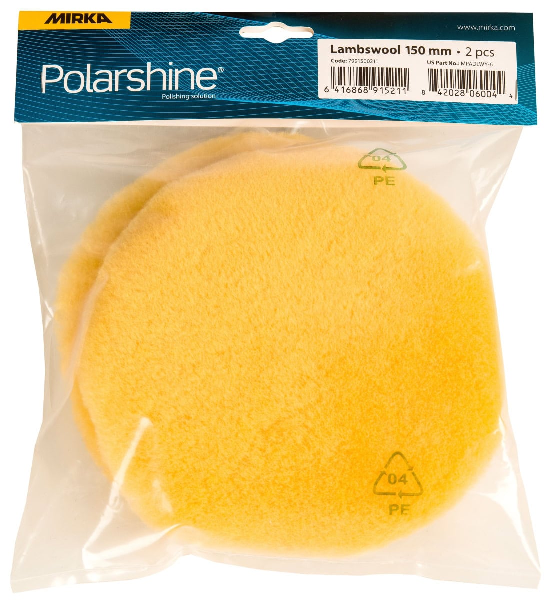 Mirka® Lammfellpad Pro 7990082111, Ø 77 mm, Polierpad, Für Finish- und Polierarbeiten