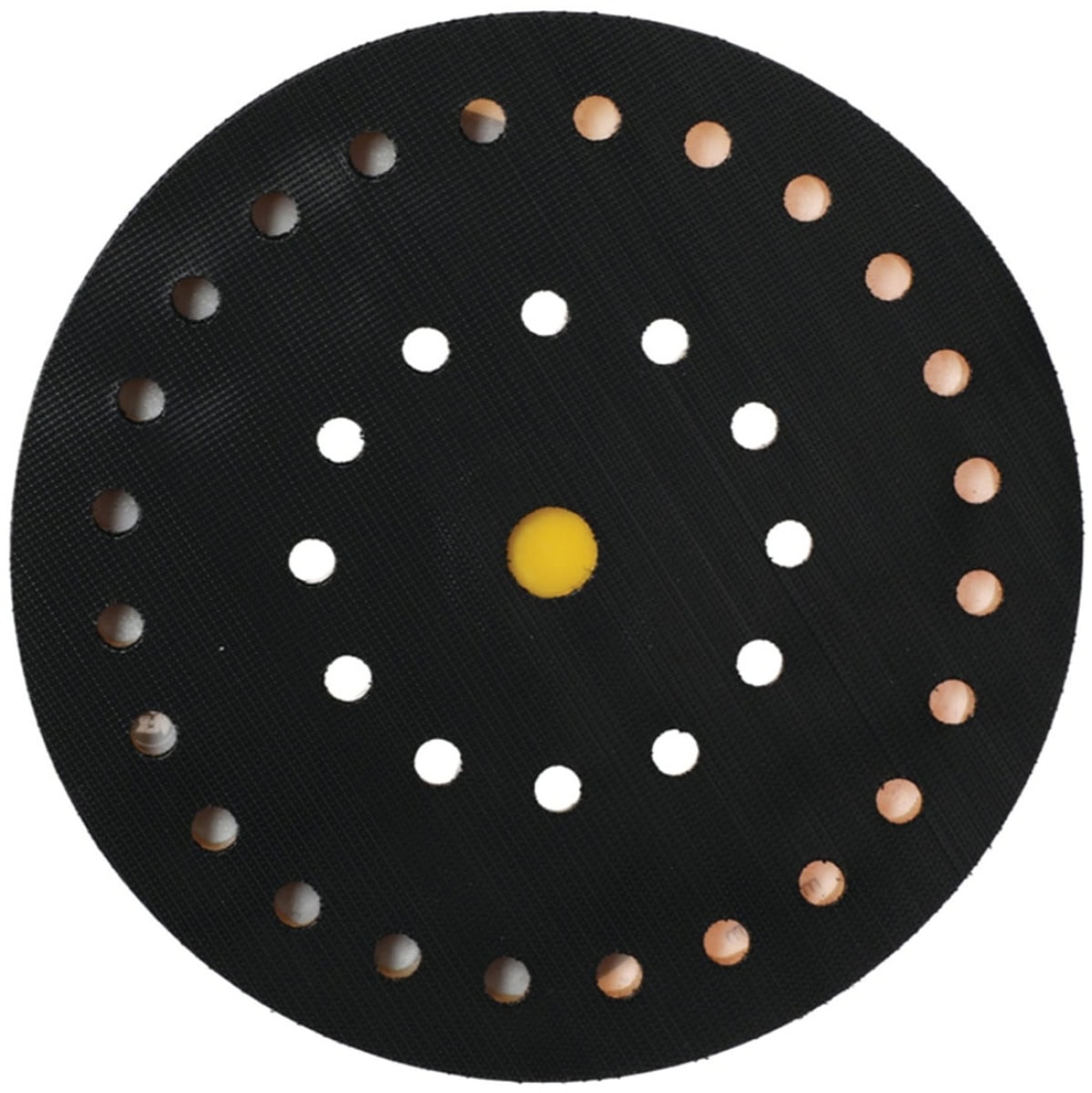 Mirka® Schleifteller 8292502011, Ø 175 mm, M9 Gewinde, Medium, 37 Löcher, Kletthaftend, Universal Schleifteller für Lochsysteme: 37-fach gelochte, Multilochung und Gitternetzscheiben