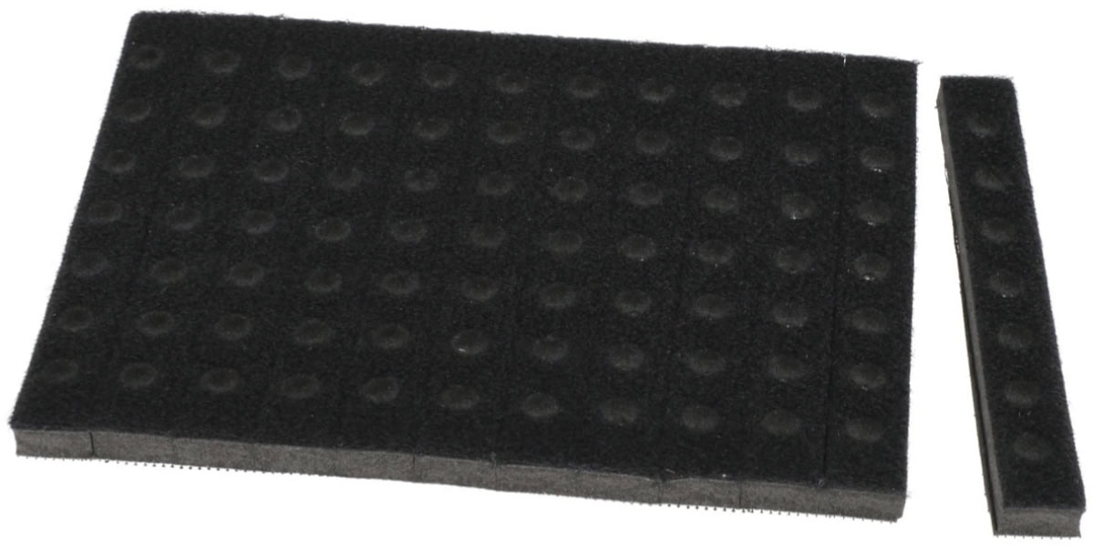 Mirka® Nut Softauflage für Schleifschuhe 8294751010, 100 x 150 mm, 10 mm, 7 Löcher, Kletthaftend, 12,5 x 100 mm vorperforiert, Ideal für DEOS Schwingschleifer, Für Lochsysteme: Multilochung und Gitternetzschleifstreifen