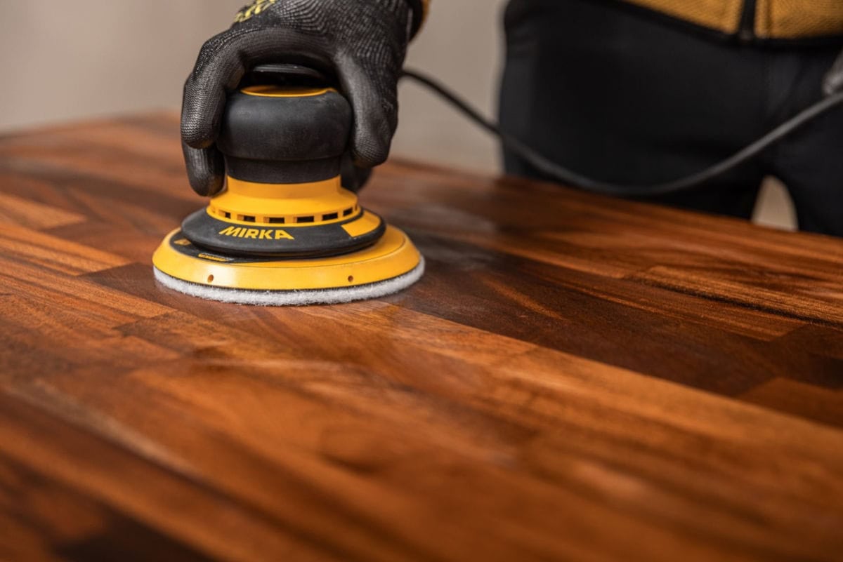 Mirka® Ölpads 8524102001, Ø 150 mm, Kein Schleifkorn, Weiß, Kletthaftend, Ölauflagen zum Ölen von Holzwerkstoffen