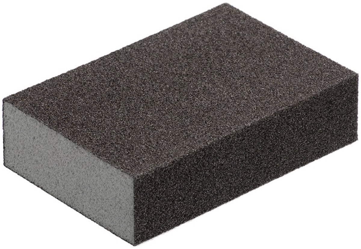 Mirka® Schleifschwamm 8790004012, 100 x 70 x 28 mm, A, Hart, P60/P100, Ohne Haftung, Vierseitiger Schleifschwamm mit Aluminiumkorn, Für Ecken, Kanten und Profile