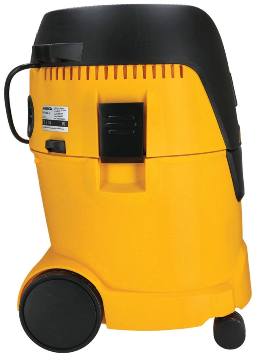 Mirka® 1025 L P&C Industrie Staubsauger 8999000111, 25 Liter, Nass & Trocken, 1,35 PS / 1000 Watt, 3.600 L/.Min., Staubklasse L, Anti Statisch (ESD), Manuelle Filterreinigung, Auto Start, Für staubfreies Schleifen & Arbeiten am Arbeitsplatz