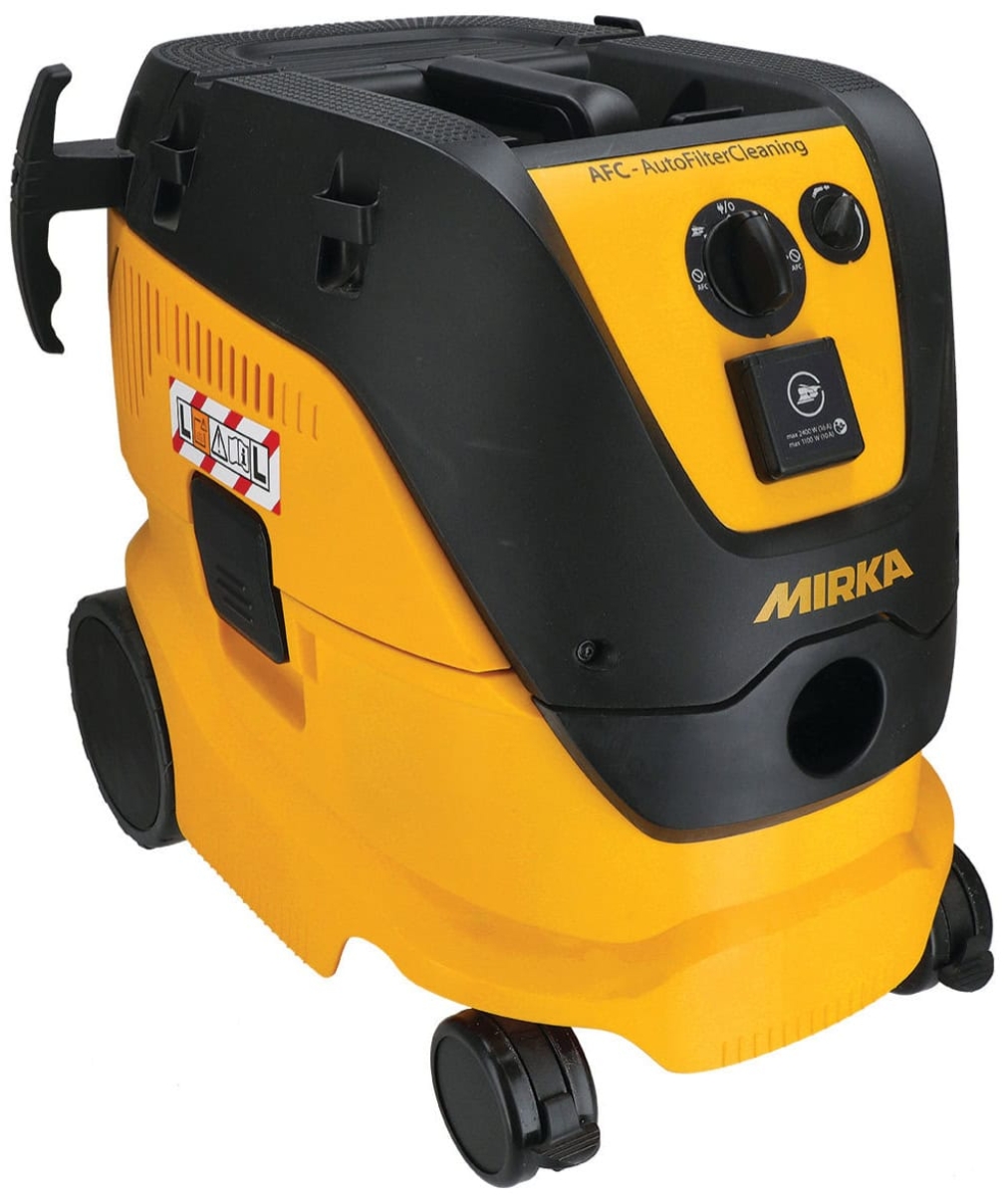 Mirka® 1230 L AFC Industrie Staubsauger 8999200111, 30 Liter, Nass & Trocken, 1,63 PS / 1200 Watt, 4.500 L/.Min., Staubklasse L, Anti Statisch (ESD), Automatische Filterreinigung, Auto Start, Für staubfreies Schleifen & Arbeiten am Arbeitsplatz