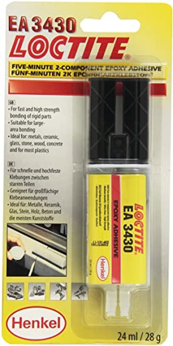 Henkel™ Loctite® Epoxid Strukturklebstoff EA 3430, 24 ml, Transparent, 1:1, Mittel, 2K, 242865, Hochtransparent und Wasserbeständig