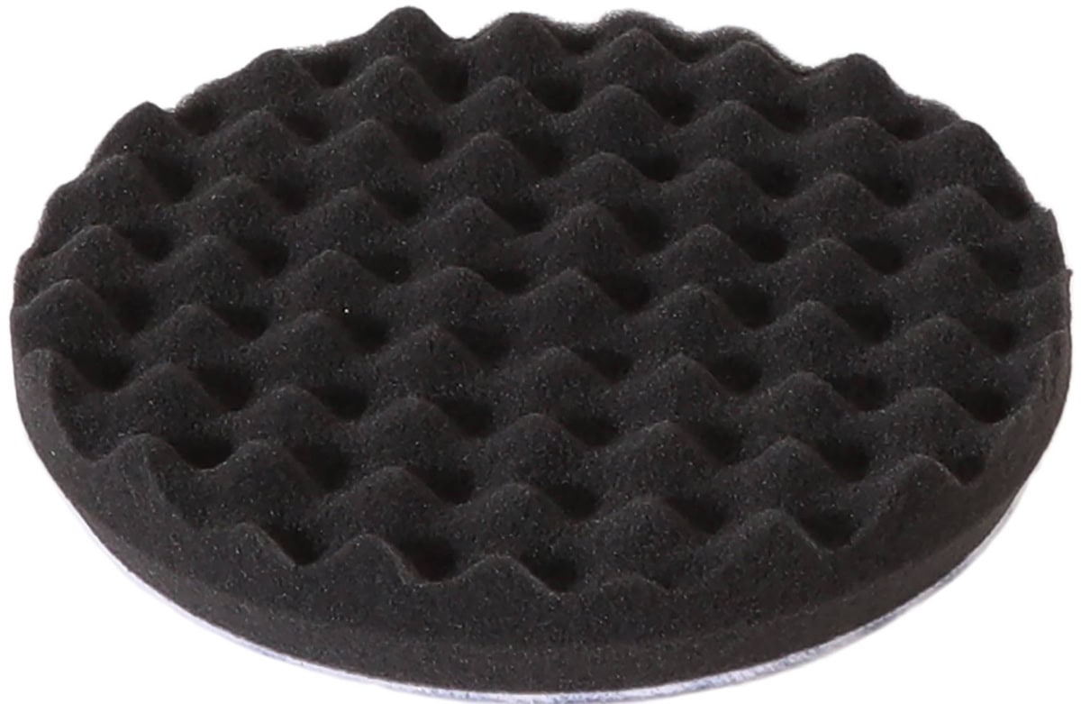 Mirka® Schaumstoffpad PRO 7993115022, Ø 150 mm, Medium, Gewaffelt, Kletthaftend, Schwarz, Polierpad, Für Finish- und Polierarbeiten