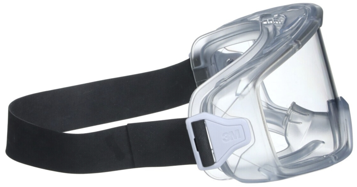 3M™ GoggleGear™ Schutzbrille GG3201-AAF, Klar, Chemikalienbeständige Acetat Scheibe, Belüftet, Anti Beschlags Beschichtung, UV Schutz, Zum Schutz gegen Chemikalien & Flüssigkeitsspritzer