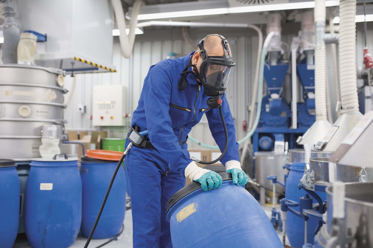 Dräger® PAS® X-plore® Druckluft Einheit 3363584, Ohne Hüftgurt, 4A/3B, Passend für Halb- & Vollmasken mit Lungenautomat, Partikel- Gase- & Dämpfeschutz, Für Anwendungen in Industrie und Gesundheitswesen