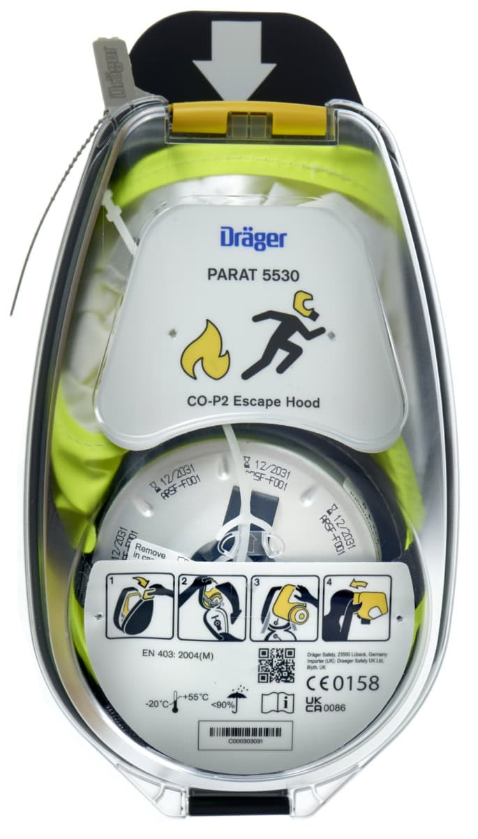 Dräger® PARAT® PIN Wandhalterung R59451, Für Dräger® PARAT® 4730 / 5530 / 7530 Fluchthauben, Zur festen Montage des Hard Case an der Wand