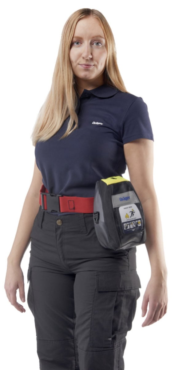 Dräger® PARAT® Textil Hüftgurt 6733934, Rot, Dekontaminierbar, Für Dräger® PARAT® 4720 / 4730 / 5520 / 5530 / 7520 / 7530 Fluchthauben, Zum Tragen des Soft Pack / Hard Case an der Hüfte