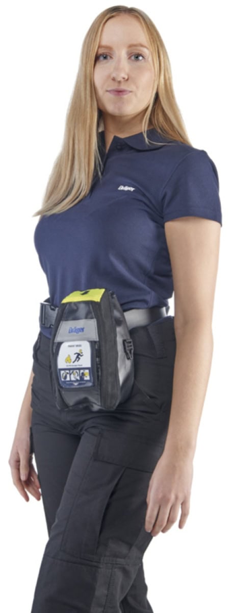 Dräger® PARAT® Kunststoff Hüftgurt R53026, Schwarz, Dekontaminierbar, Für Dräger® PARAT® 4720 / 4730 / 5520 / 5530 / 7520 / 7530 Fluchthauben, Zum Tragen des Soft Pack / Hard Case an der Hüfte