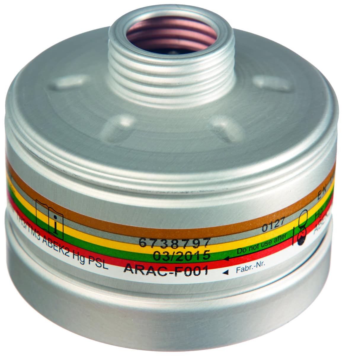 Dräger® X-plore® RD40 Kombi Filter 1140, 6738797, A2B2E2K2 Hg P3 R D, 40 mm Rundfilteranschluss [NATO Standard], Kombinationsfilter gegen gegen organische-, anorganische-, saure Gase & Dämpfe + Ammoniak, org. Ammoniakderivate, Quecksilber + Partikel