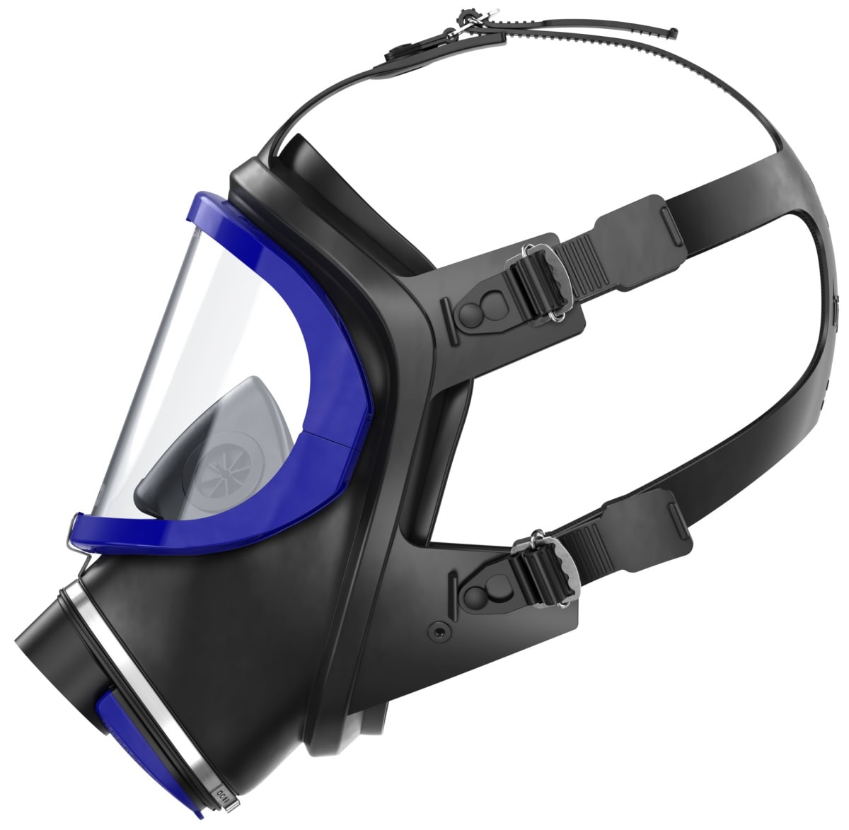 Dräger® X-plore® 6300 Gasmaske / Vollmaske R55800, Universalgröße, Kratz- & UV beständige PMMA Sichtscheibe, EPDM Maskenkörper, Blauer Kunststoffrahmen, RD40 Filteranschluss [NATO Standard], Für Industrieeinsatz