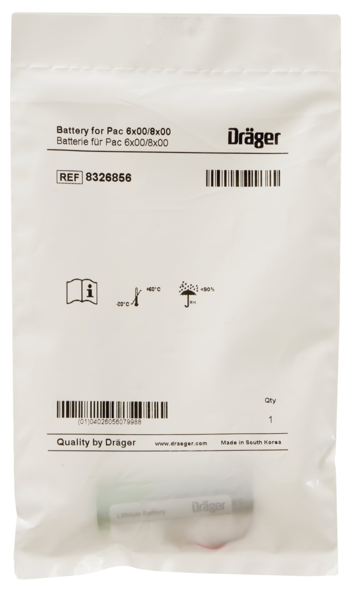 Dräger® Pac® Ersatz Batterie 8326856, Für Dräger® Pac® 6000 / 6500 / 8000 / 8500 Eingasmessgeräte