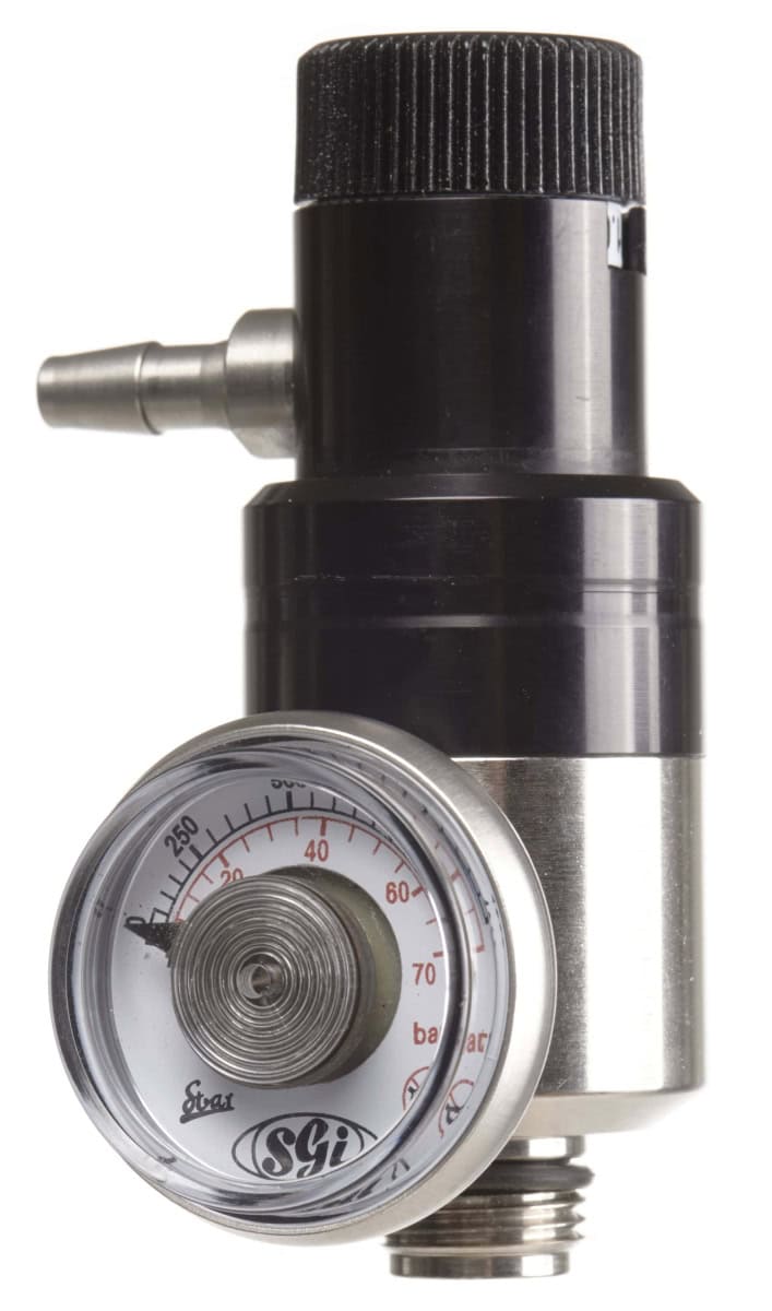 Dräger® Durchflussvariables Regulierungsventil C-10, 4930604, Edelstahl, Manuelles Ventil, 0,5 bis 5 Liter/Min., Geeignet auch für reaktive Gase, Für Gaswarngeräte mit/ohne interne Pumpe