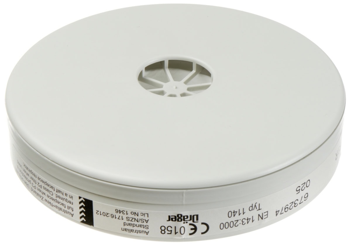 Dräger® X-plore® RD40 Partikelfilter 1140, 6738932, P3 R, Veraschbar, 40 mm Rundfilteranschluss [NATO Standard], Partikelfilter gegen feste & flüssige Partikel