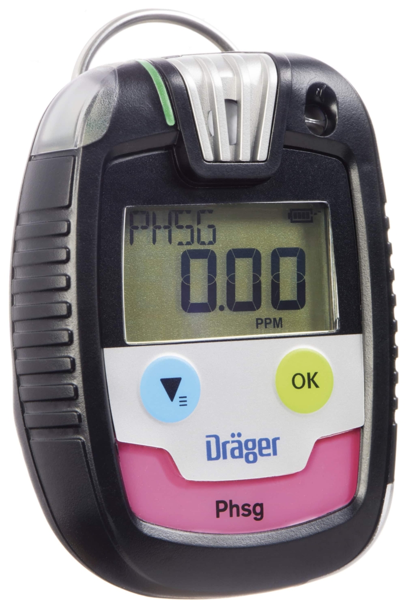 Dräger® Pac® 8000 Eingasmessgerät 8326360, Sensor: COCl2, IP 68 Staub & Wasserdicht, Mobiles Gaswarngerät für Phosgen (COCl2)
