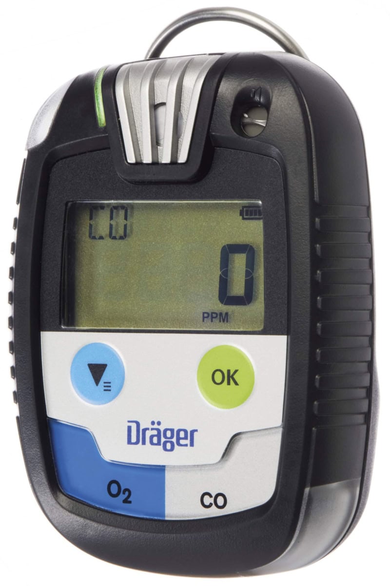 Dräger® Pac® 8500 2-in Eingasmessgerät 8326366, Dual Sensor: O2/CO, IP 68 Staub & Wasserdicht, Mobiles Gaswarngerät für Sauerstoff (O2) und Kohlenstoffmonoxid (CO)