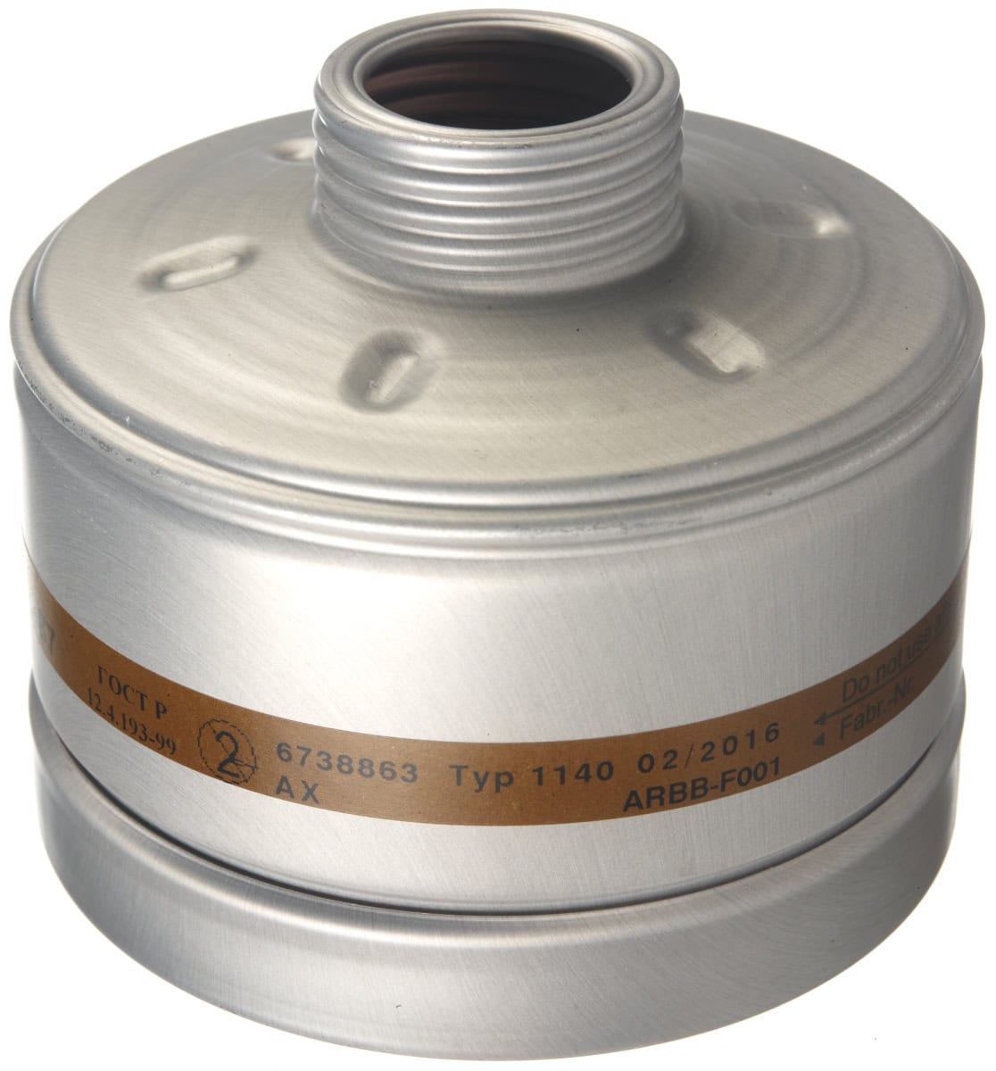 Dräger® X-plore® RD40 Gasfilter 1140, 6738863, AX NR, 40 mm Rundfilteranschluss [NATO Standard], Gasfilter gegen einkomponentige organische Dämpfe (Siedepunkt unter 65° C, Gruppe 1 & 2)
