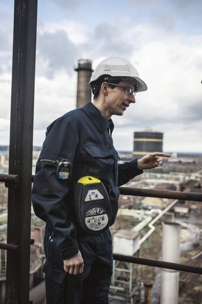 Dräger® Pac® 8500 2-in Eingasmessgerät 8326365, Dual Sensor: H2S/CO, IP 68 Staub & Wasserdicht, Mobiles Gaswarngerät für Schwefelwasserstoff (H2S) und Kohlenstoffmonoxid (CO)